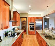 Image result for Wood Base Cabinets with Linear Pulls
