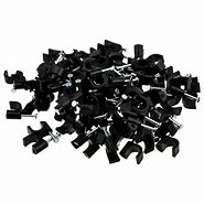 Image result for Black Stick On 6Mm Cable Clips