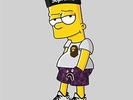 Image result for Bart Simpson Supreme Composition Drawing