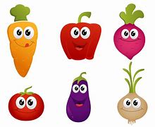 Image result for Cartoon Vegetables with Faces