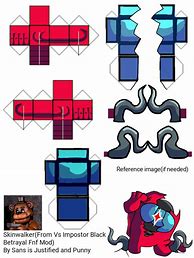 Image result for Papercraft Among Us FNF