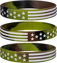 Image result for Military Support Silicone Bracelets