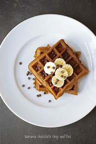 Image result for Banana Chocolate Chip Waffles