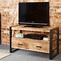 Image result for Iron and Wood TV Stand