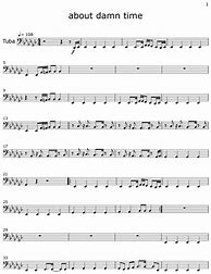 Image result for About Damn Time Easy Piano Sheet Music