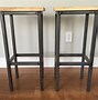 Image result for Metal and Wood Counter Stools