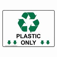 Image result for Plastic Recycle Sign