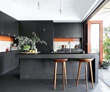 Image result for Black Kitchen Cabinets