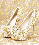 Image result for Gold and Diamond Shoes