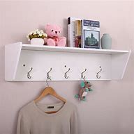 Image result for 10 Inch Wall Shelf with Hooks