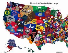 Image result for Map of Division 1 Football Schools