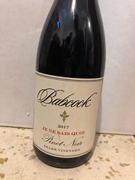 Image result for Babcock Pinot Noir Sanford Benedict