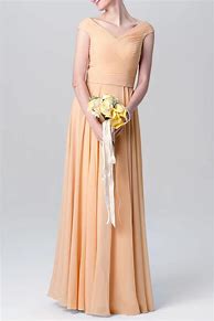 Image result for Champagne Chiffon Bridesmaid Dress