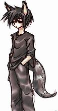Image result for Blue Anime Wolf Boy