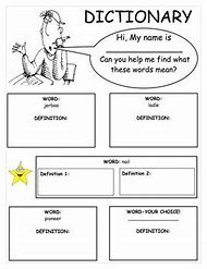 Image result for 2nd Grade Dictionary Worksheets