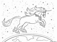 Image result for Unicorn in Space Coloring Pages