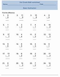 Image result for 2nd Second Grade Math Worksheet