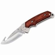 Image result for Folding Buck Knife Gut Hook and Rosewood Handle