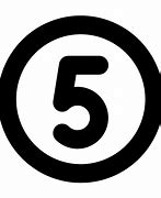 Image result for Number 5 in a Circle Brown