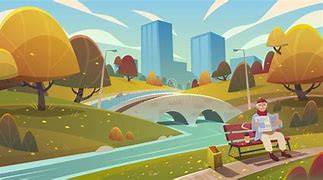 Image result for City Park Cartoon Image