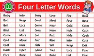 Image result for Common 4 Letter Words