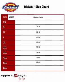 Dickies Size Chart Apparelnbags Com