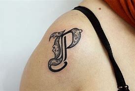 Image result for Letter P Tattoos