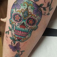 Image result for Sugar Skull Tattoo Designs