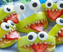 Image result for Apple Monster Halloween Food