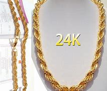 Image result for 24K Gold Chain Dollar Jewelry