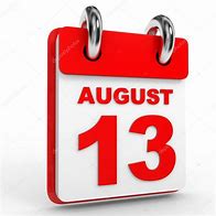 Image result for August 13 Calendar