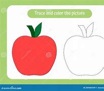 Image result for Preschool Apple Tracing