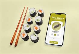 Image result for Mockup Phone Sushi