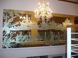 Image result for Etched Glass Mirror Wall Art