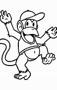 Image result for Diddy Kong Black and White