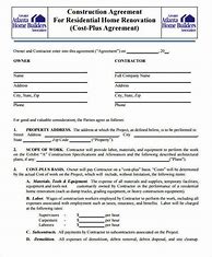 Image result for Free Printable Residential Construction Contract Template