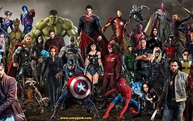 Image result for Marvel and DC SuperHeroes