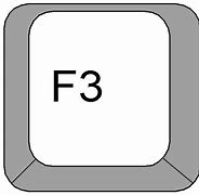 Image result for F3 On the Keyboard Clip Art
