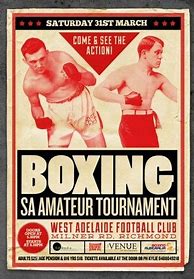Image result for Old School Boxing Posters