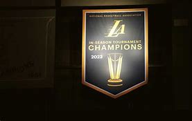 Image result for Lakers NBA Cup Banner