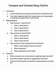 Image result for Compare and Contrast Paper Outline