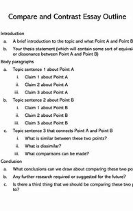 Image result for A Compare and Contrast Essay Format