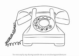 Image result for Old Telephone Drawing