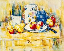 Image result for Cezanne Apple's and Wine Bottle