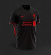 Image result for Black and Red Liverpool Kit