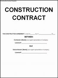 Image result for Basic Construction Contract
