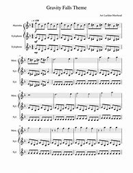 Image result for Gravity Falls Music Sheet Marimba