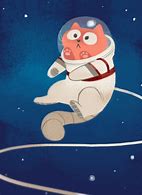 Image result for Cartoon Cat Space Background Drawing