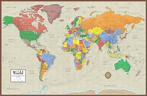 Image result for World Map Poster for Wall
