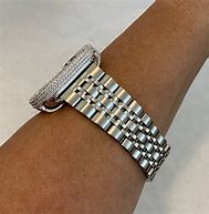 Image result for Diamond Band Apple Round Watch Man